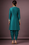 Aafreen Embroidered Jewel Teal Jacket set