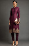 Ruqayya Embroidered Royal Plum Jacket Set