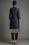 Raniya Embroidered Midnight Navy Jacket Set