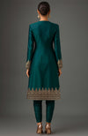 Ayra Embroidered Emerald Green Jacket Set
