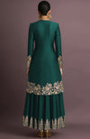 Ruhani Embroidered Emerald Green Jacket Set