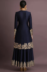 Ruhani Embroidered Midnight Navy Jacket Set