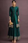 Ruhani Embroidered Maroon Jacket Set