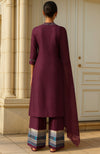 Deep Wine Embellishment Kurta Set