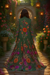 Enchanted Forrest Green Floral Corset Lehenga Jacket Set