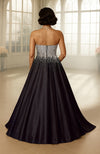 NAIRA- Black Crystal Embroidered Gown