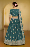 Talking Threads Kashmiri Tilla Zardozi Embroidered Lehenga Set – Peacock