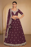 Sea Salt pastel lehenga set with floral gota patti and zardozi embroidery and matching dupatta