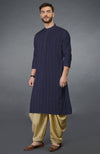 Eclipse Blue Pintuck Kurta Set