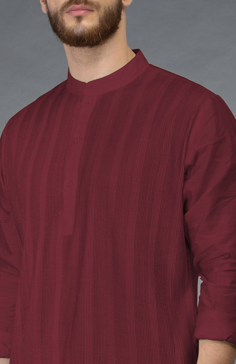 Pomegranate Pintuck Kurta Set