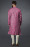 Wine Pintuck Kurta Set