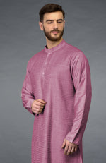 Wine Pintuck Kurta Set