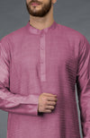 Wine Pintuck Kurta Set