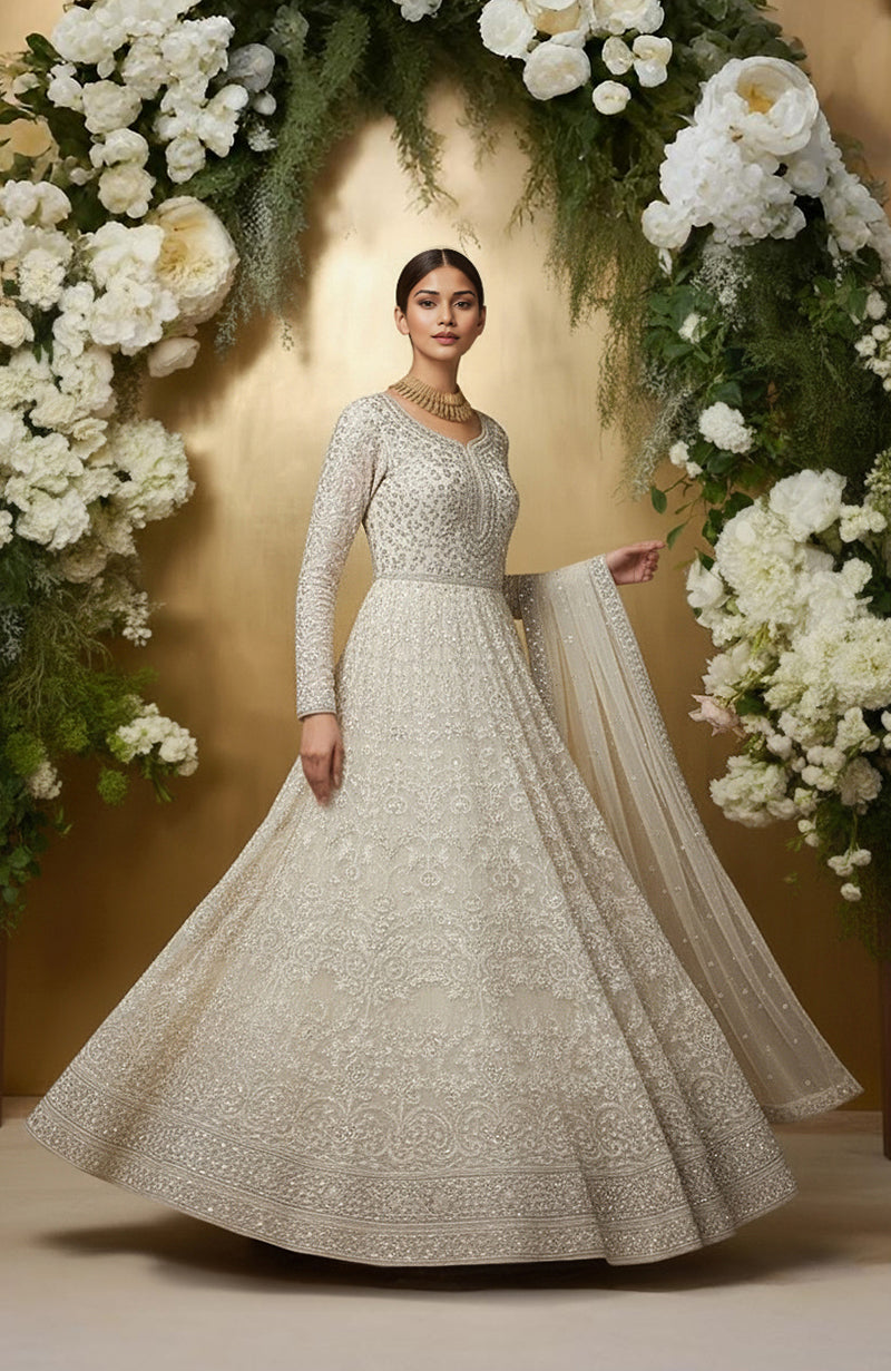 Radiance — Ivory Embroidered Anarkali Set