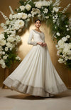 Serene— Ivory Embroidered Anarkali Set
