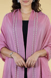 Withered Rose Astral Hand Embroidered Pure Cashmere Stole