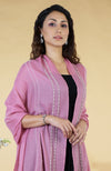Withered Rose Astral Hand Embroidered Pure Cashmere Stole