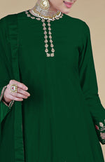 Emerald Green Zardozi Hand Embroidered Salwar Suit