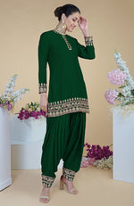 Emerald Green Zardozi Hand Embroidered Salwar Suit