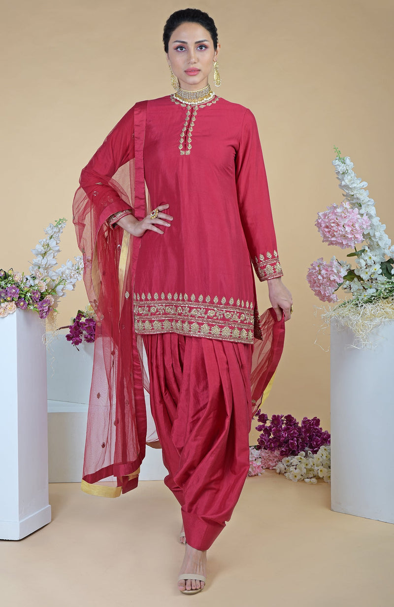 Emerald Green Zardozi Hand Embroidered Salwar Suit