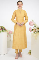 Gold Zardozi Hand Embroidered Raw Silk Kurta Set