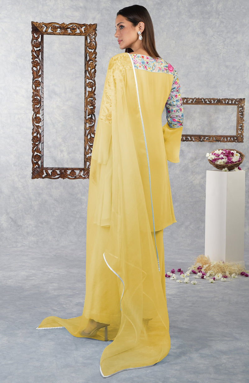 Sunshine Parsi Gara Embroidered Kurta Set