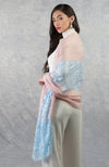 Madonna Blush-Sky Chantilly & Swarovski Pure Cashmere Stole