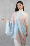 Madonna Blush-Sky Chantilly & Swarovski Pure Cashmere Stole