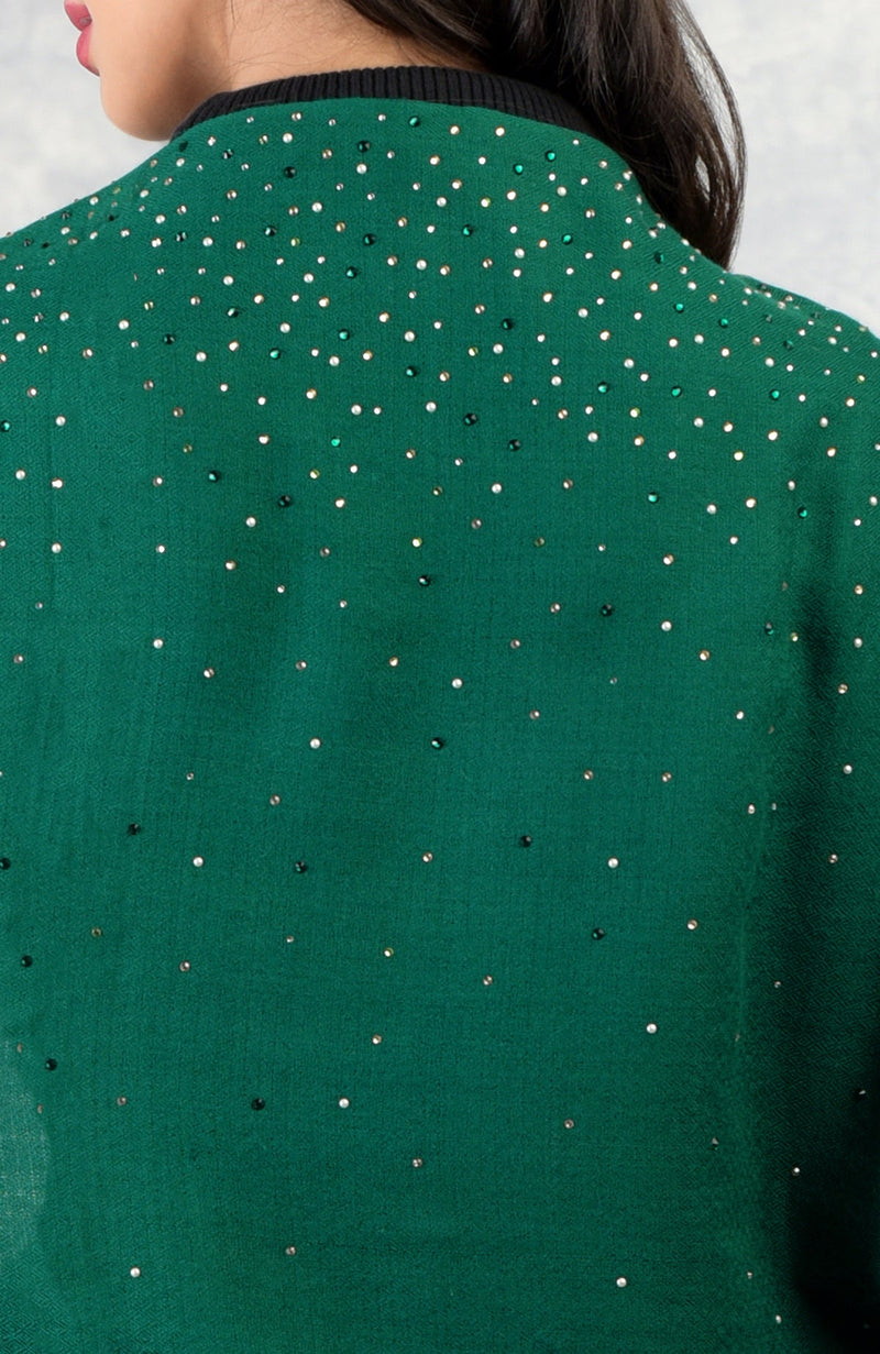 Ira Emerald Twinkle Swarovski Pure Cashmere Stole