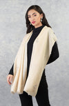 Ira Cream Floral Swarovski Pure Cashmere Stole