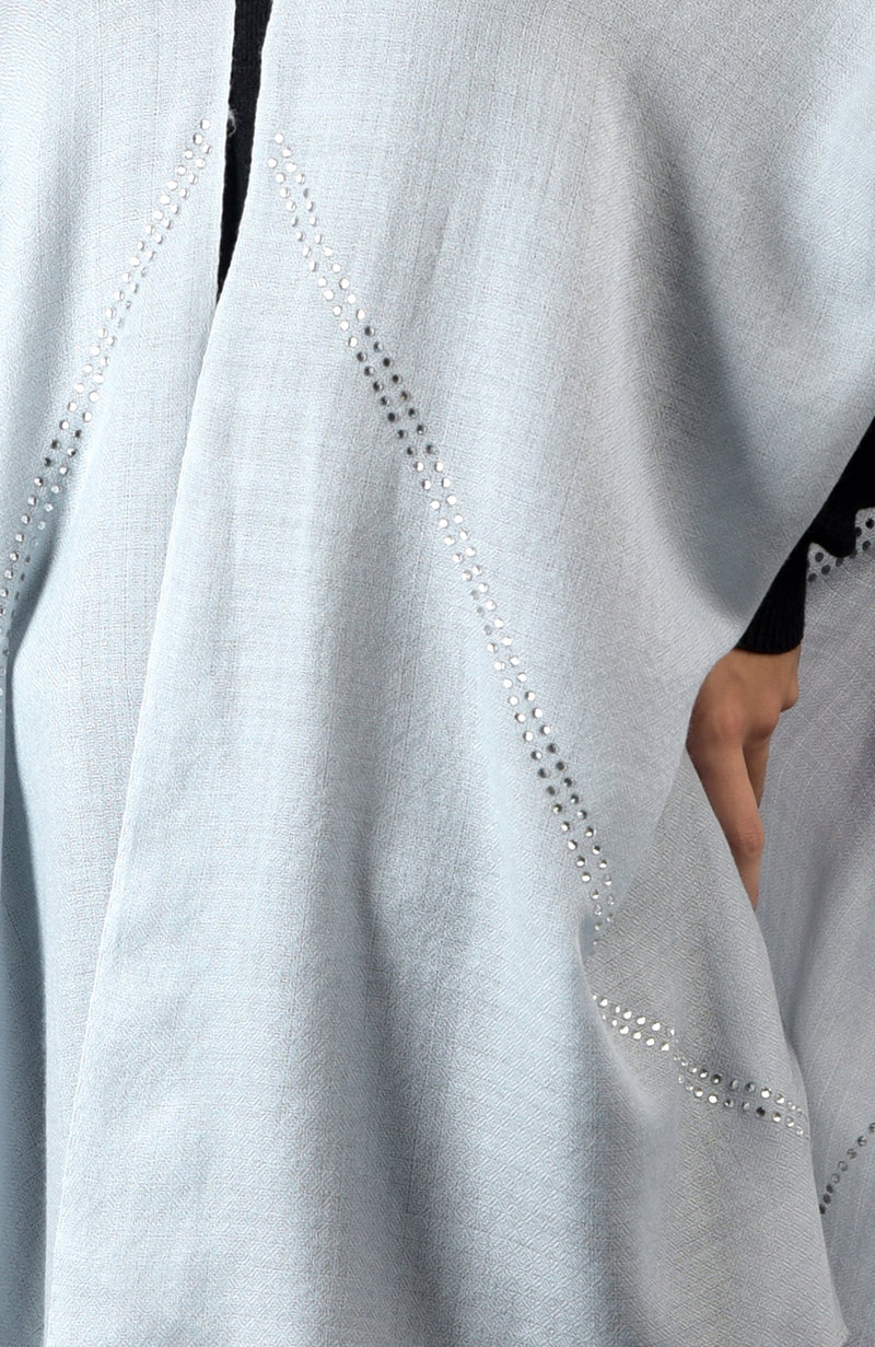 Ira Winter Sky Swarovski Pure Cashmere Stole