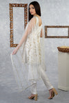 White-Gold Hand Embroidered Dupatta