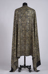 Black Masterpeice Gold and Silver Tilla Jamawar Hand Embroidered Pure Pashmina Long Shawl