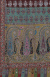 Masterpiece  Multi-Colour Kalamkari and Sozni Hand Embroidered Pure Pashmina Long Shawl