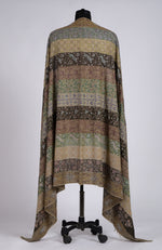 Camel Beige Sozni Hand Embroidered Pure Pashmina Long Shawl