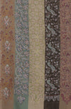 Camel Beige Sozni Hand Embroidered Pure Pashmina Long Shawl
