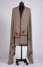 Toosh Colour Sozni Hand Embroidered Pure Pashmina Long Shawl