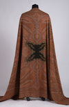 Beige Antique Jamawar Paisley Handcrafted Pure Pashmina Long Shawl