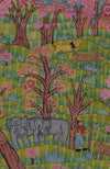 Multi-colour Shikargah Kalamkari and Sozni Hand Embroidered Pure Pashmina Shawl