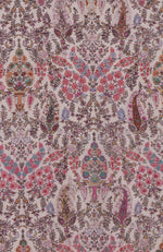 Light Cream Kalamkari and Sozni Hand Embroidered Pure Pashmina Shawl