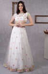 Pearl White Resham Embroidered Lehenga Set With Dupatta