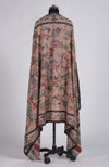 Light Beige Kalamkari and Sozni Hand Embroidered Pure Pashmina Shawl