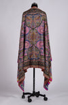 Multi-colour Kalamkari and Sozni Hand Embroidered Pure Pashmina Shawl