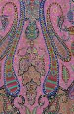 Multi-colour Kalamkari and Sozni Hand Embroidered Pure Pashmina Shawl