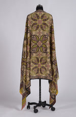 Cream Kalamkari and Sozni Hand Embroidered Pure Pashmina Shawl