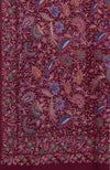 Maroon Sozni Jamawar Hand Embroidered Pure Pashmina Shawl