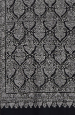 Black Sozni Jamawar Hand Embroidered Pure Pashmina Shawl