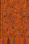 Orange Kani Weave Handcrafted Jamawar Pure Pashmina Shawl