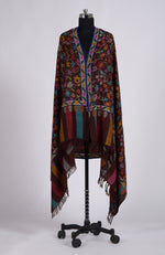 Coffee Brown Kani Weave Handcrafted Jamawar Pure Pashmina Shawl