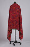Red Kani Weave Handcrafted Jamawar Pure Pashmina Shawl